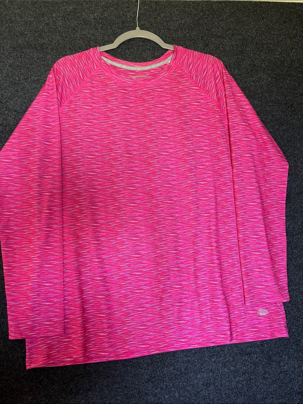 Reel Legends Hot Pink Space-Dyed Long Sleeve Top